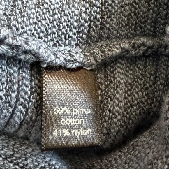 EUC Peruvian Connection Turtleneck Sweater Rare Large Navy Pima Cotton - Picture 4 of 4